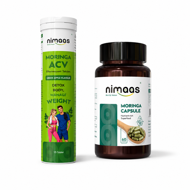 Nimaas Moringa Capsule + ACV Combo | Daily Nutrition & Detox