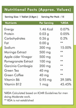 Nimaas Moringa ACV Effervescent | 15 Tablets | Green Apple