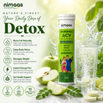 Nimaas Moringa ACV Effervescent Tablets | Detox & Weight Management | 15 Tablets | Green Apple
