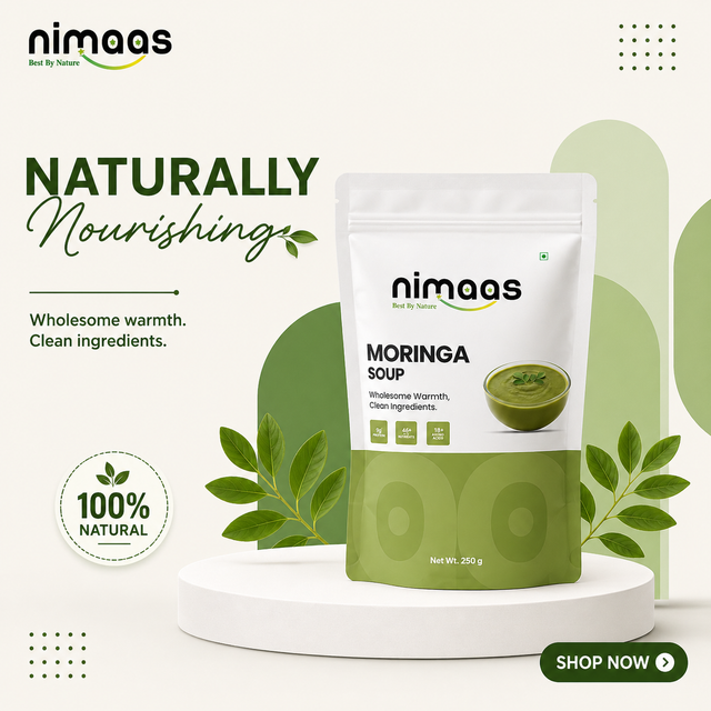 Nimaas Moringa Soup Mix | Light & Nourishing Superfood Soup | Farm-grown Moringa