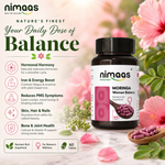 Nimaas Moringa Women Balance Tablets | Nutrient-rich Superfood | 60 Tablets